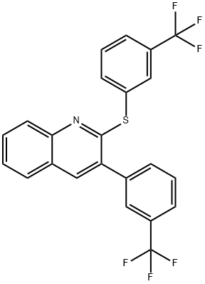 3-(TRIFLUOROMETHYL)PHENYL 3-[3-(TRIFLUOROMETHYL)PHENYL]-2-QUINOLINYL SULFIDE Struktur