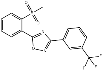 5-[2-(METHYLSULFONYL)PHENYL]-3-[3-(TRIFLUOROMETHYL)PHENYL]-1,2,4-OXADIAZOLE Struktur