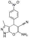 6-AMINO-3-METHYL-4-(4-NITROPHENYL)-4H-PYRANO[3,2-D]PYRAZOLE-5-CARBONITRILE Struktur