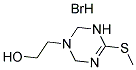 2-[4-(METHYLTHIO)-1,2,3,6-TETRAHYDRO-1,3,5-TRIAZIN-1-YL]ETHAN-1-OL HYDROBROMIDE Struktur