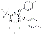 2,2-DI(4-METHYLPHENOXY)-4,6-DI(TRIFLUOROMETHYL)-1,3,5,2LAMBDA5-TRIAZAPHOSPHININE Struktur