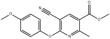 METHYL 5-CYANO-6-(4-METHOXYPHENOXY)-2-METHYLNICOTINATE Struktur