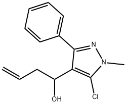 1-(5-CHLORO-1-METHYL-3-PHENYL-1H-PYRAZOL-4-YL)-3-BUTEN-1-OL Struktur