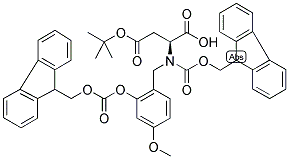 FMOC-(FMOC-O-PMEOBZL)ASP(OTBU)-OH Struktur