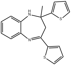 2-METHYL-2,4-DITHIEN-2-YL-2,3-DIHYDRO-1H-1,5-BENZODIAZEPINE Struktur