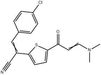 3-(4-CHLOROPHENYL)-2-(5-[3-(DIMETHYLAMINO)ACRYLOYL]-2-THIENYL)ACRYLONITRILE Struktur