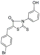 (5Z)-5-(4-BROMOBENZYLIDENE)-3-(3-HYDROXYPHENYL)-2-THIOXO-1,3-THIAZOLIDIN-4-ONE