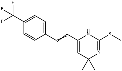 6,6-DIMETHYL-2-(METHYLSULFANYL)-4-[4-(TRIFLUOROMETHYL)STYRYL]-1,6-DIHYDROPYRIMIDINE Struktur