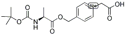 BOC-L-ALA-O-CH2-PHE-CH2-COOH Struktur