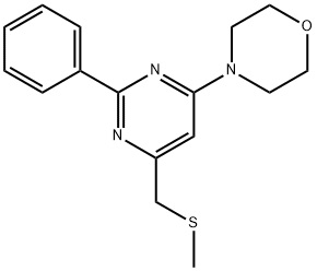 4-(6-[(METHYLSULFANYL)METHYL]-2-PHENYL-4-PYRIMIDINYL)MORPHOLINE Struktur