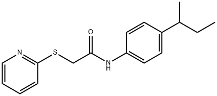 N-[4-(SEC-BUTYL)PHENYL]-2-(2-PYRIDINYLSULFANYL)ACETAMIDE Struktur