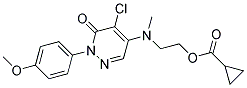 2-[[5-CHLORO-1-(4-METHOXYPHENYL)-6-OXO-1,6-DIHYDRO-4-PYRIDAZINYL](METHYL)AMINO]ETHYL CYCLOPROPANECARBOXYLATE Struktur