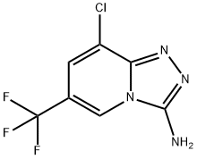 8-CHLORO-6-(TRIFLUOROMETHYL)[1,2,4]TRIAZOLO[4,3-A]PYRIDIN-3-AMINE Struktur