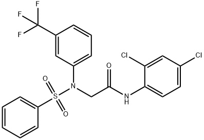 N-(2,4-DICHLOROPHENYL)-2-[(PHENYLSULFONYL)-3-(TRIFLUOROMETHYL)ANILINO]ACETAMIDE Struktur