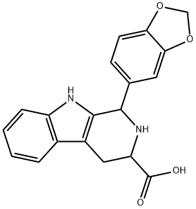 1-BENZO[1,3]DIOXOL-5-YL-2,3,4,9-TETRAHYDRO-1H-BETA-CARBOLINE-3-CARBOXYLIC ACID Struktur