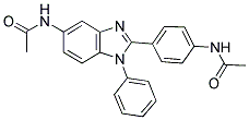 N-{4-[5-(ACETYLAMINO)-1-PHENYL-1H-BENZIMIDAZOL-2-YL]PHENYL}ACETAMIDE Struktur