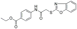 ETHYL 4-([(1,3-BENZOXAZOL-2-YLTHIO)ACETYL]AMINO)BENZOATE Struktur