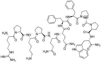 ARG-PRO-LYS-PRO-GLN-GLN-PHE-PHE-D-PRO-PRO-TRP-NH2 Struktur