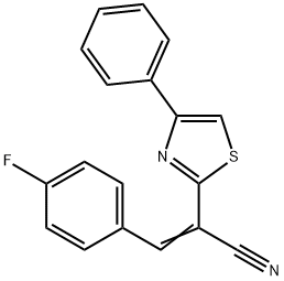 3-(4-FLUOROPHENYL)-2-(4-PHENYL-1,3-THIAZOL-2-YL)ACRYLONITRILE Struktur