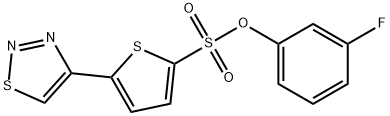 3-FLUOROPHENYL 5-(1,2,3-THIADIAZOL-4-YL)-2-THIOPHENESULFONATE Struktur