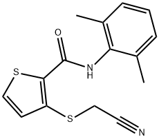 3-[(CYANOMETHYL)SULFANYL]-N-(2,6-DIMETHYLPHENYL)-2-THIOPHENECARBOXAMIDE Struktur