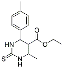 6-METHYL-2-THIOXO-4-P-TOLYL-1,2,3,4-TETRAHYDRO-PYRIMIDINE-5-CARBOXYLIC ACID ETHYL ESTER Struktur