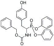 DIPHENYL 1-[N-(BENZYLOXYCARBONYL)-AMINO]-2-(4-HYDROXYPHENYL)ETHANE PHOSPHONATE Struktur