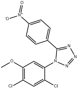 1-(2,4-DICHLORO-5-METHOXYPHENYL)-5-(4-NITROPHENYL)-1H-1,2,3,4-TETRAAZOLE Struktur