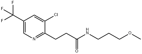 3-[3-CHLORO-5-(TRIFLUOROMETHYL)-2-PYRIDINYL]-N-(3-METHOXYPROPYL)PROPANAMIDE Struktur