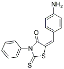 (5E)-5-(4-AMINOBENZYLIDENE)-3-PHENYL-2-THIOXO-1,3-THIAZOLIDIN-4-ONE Struktur