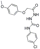 4-(4-CHLOROPHENYL)-1-(2-(4-METHOXYPHENOXY)ACETYL)SEMICARBAZIDE Struktur