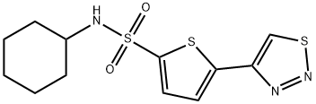 N-CYCLOHEXYL-5-(1,2,3-THIADIAZOL-4-YL)-2-THIOPHENESULFONAMIDE Struktur