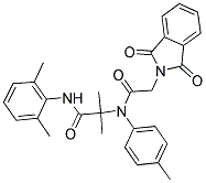 N-(2,6-DIMETHYLPHENYL)-2-(2-(1,3-DIOXOISOINDOLIN-2-YL)-N-P-TOLYLACETAMIDO)-2-METHYLPROPANAMIDE Struktur