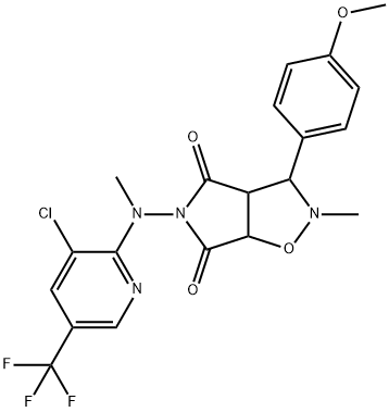 5-[[3-CHLORO-5-(TRIFLUOROMETHYL)-2-PYRIDINYL](METHYL)AMINO]-3-(4-METHOXYPHENYL)-2-METHYLDIHYDRO-2H-PYRROLO[3,4-D]ISOXAZOLE-4,6(3H,5H)-DIONE Struktur