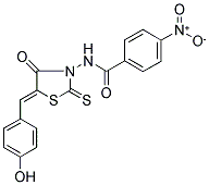 N-[(5Z)-5-(4-HYDROXYBENZYLIDENE)-4-OXO-2-THIOXO-1,3-THIAZOLIDIN-3-YL]-4-NITROBENZAMIDE Struktur