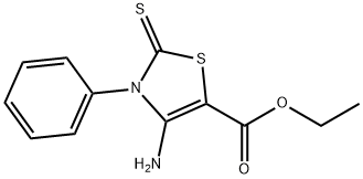 4-AMINO-3-PHENYL-2-THIOXO-2,3-DIHYDRO-THIAZOLE-5-CARBOXYLIC ACID ETHYL ESTER Structure