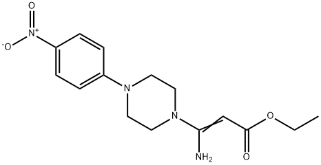 ETHYL 3-AMINO-3-[4-(4-NITROPHENYL)PIPERAZINO]ACRYLATE Struktur