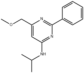 N-ISOPROPYL-6-(METHOXYMETHYL)-2-PHENYL-4-PYRIMIDINAMINE Struktur