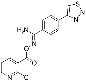 O1-[(2-CHLORO-3-PYRIDYL)CARBONYL]-4-(1,2,3-THIADIAZOL-4-YL)BENZENE-1-CARBOHYDROXIMAMIDE Struktur