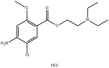 4-AMINO-5-CHLORO-2-METHOXY-BENZOIC ACID 2-(DIETHYLAMINO)ETHYL ESTER HYDROCHLORIDE Struktur