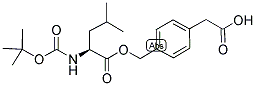 4-(T-BUTYLOXYCARBONYL-LEUCYLOXYMETHYL)-PHENYLACETIC ACID Struktur