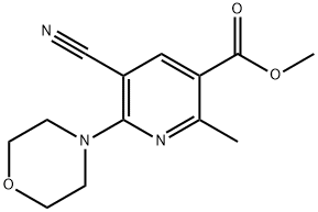 3-PYRIDINECARBOXYLIC ACID, 5-CYANO-2-METHYL-6-(4-MORPHOLINYL)-, METHYL ESTER Struktur