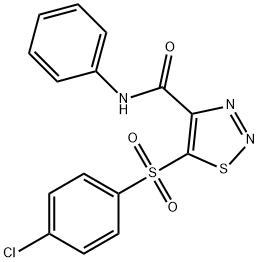 5-[(4-CHLOROPHENYL)SULFONYL]-N-PHENYL-1,2,3-THIADIAZOLE-4-CARBOXAMIDE Struktur