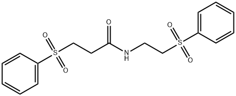 3-(PHENYLSULFONYL)-N-[2-(PHENYLSULFONYL)ETHYL]PROPANAMIDE Struktur