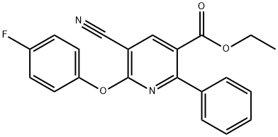 ETHYL 5-CYANO-6-(4-FLUOROPHENOXY)-2-PHENYLNICOTINATE Struktur