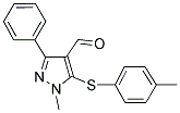 1-METHYL-5-[(4-METHYLPHENYL)SULFANYL]-3-PHENYL-1H-PYRAZOLE-4-CARBALDEHYDE Struktur