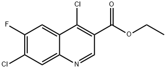 ETHYL 4,7-DICHLORO-6-FLUOROQUINOLINE-3-CARBOXYLATE Struktur