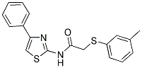 2-[(3-METHYLPHENYL)SULFANYL]-N-(4-PHENYL-1,3-THIAZOL-2-YL)ACETAMIDE Struktur