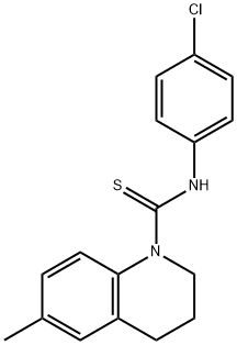 1-(4-CHLOROPHENYL)-3-(6-METHYL(1,2,3,4-TETRAHYDROQUINOLYL))THIOUREA Struktur