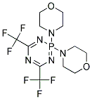 4-[2-MORPHOLINO-4,6-DI(TRIFLUOROMETHYL)-1,3,5,2LAMBDA5-TRIAZAPHOSPHININ-2-YL]MORPHOLINE Struktur